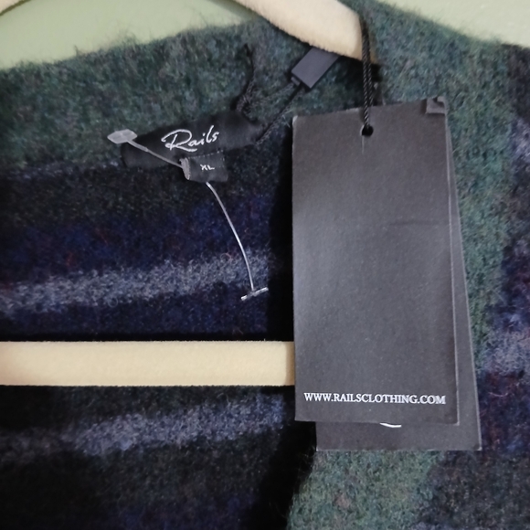 Rails Jasper Dawn Fog Stripe Cardigan NWT XL $228 Wool Preppy Academia - Picture 15 of 15